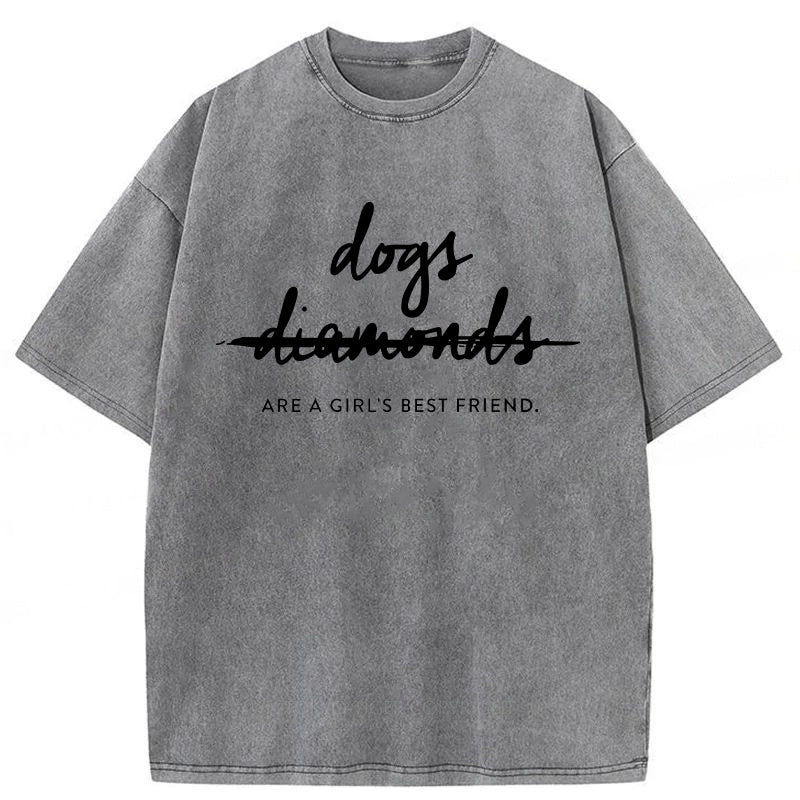 A Girl's Best Friend Washed Unisex Tee