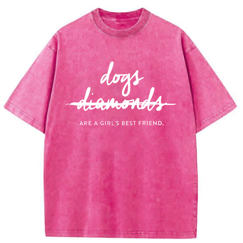 A Girl's Best Friend Washed Unisex Tee