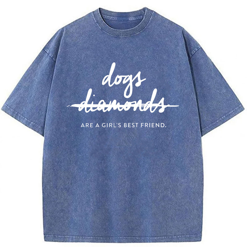 A Girl's Best Friend Washed Unisex Tee