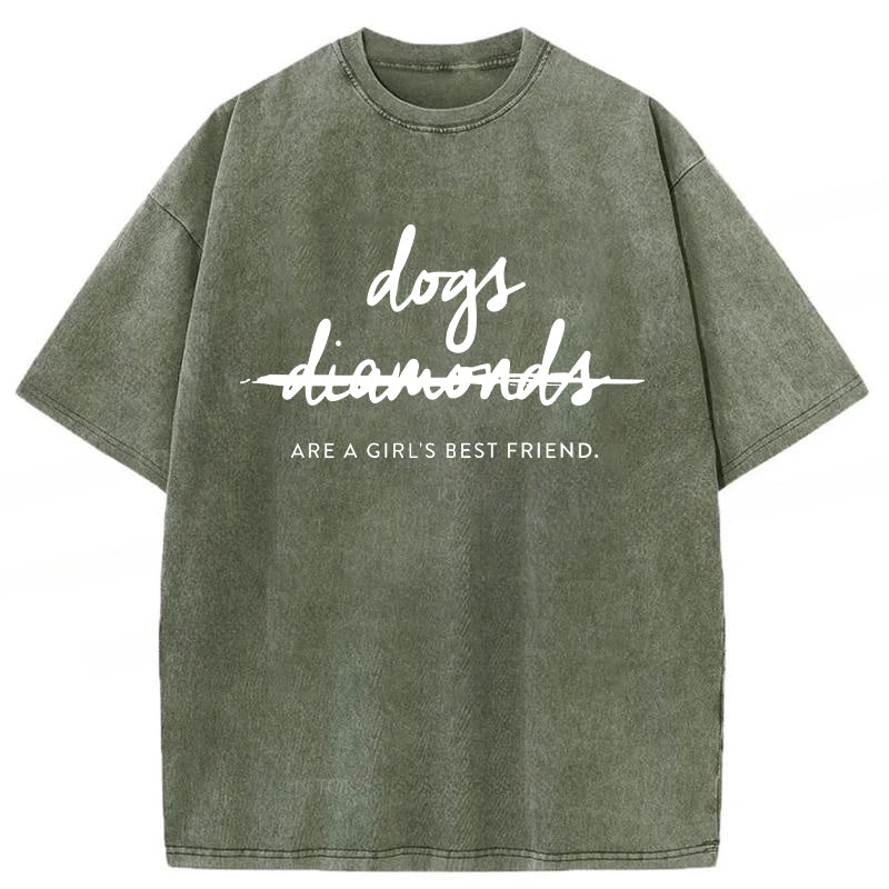 A Girl's Best Friend Washed Unisex Tee