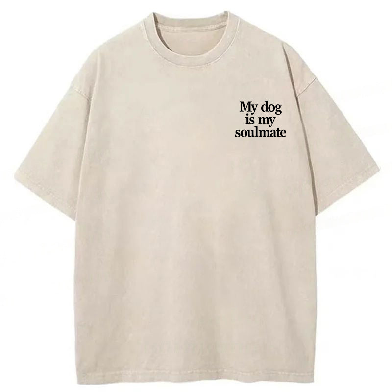 I Just Really Love My Dog Washed Unisex Tee