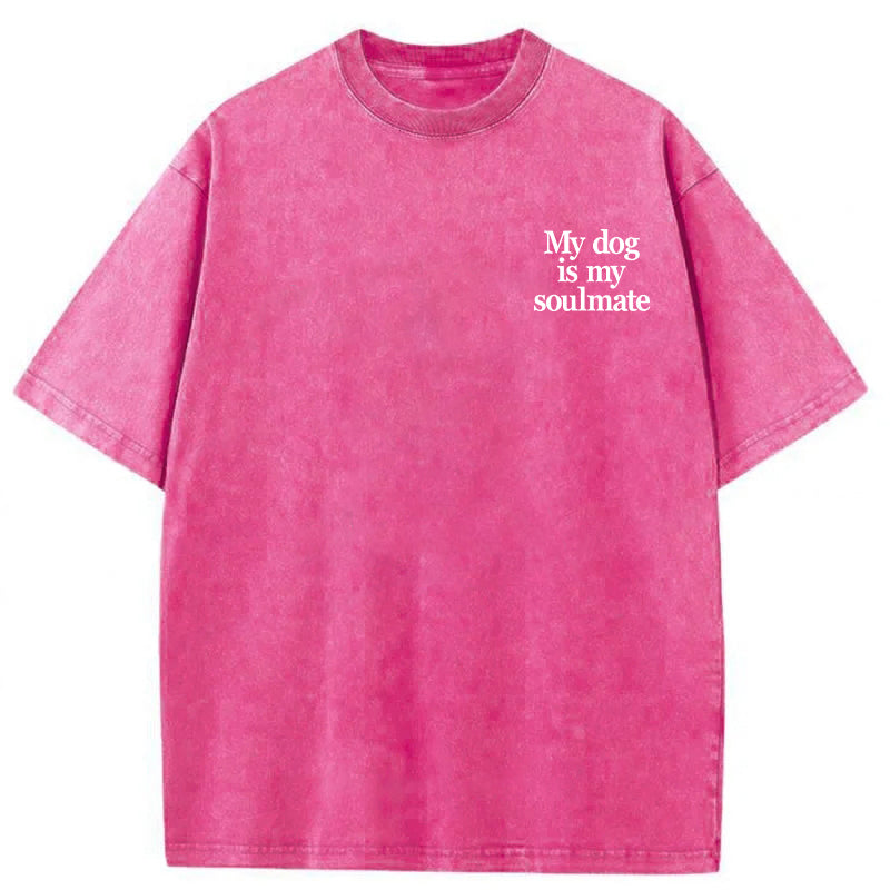 I Just Really Love My Dog Washed Unisex Tee