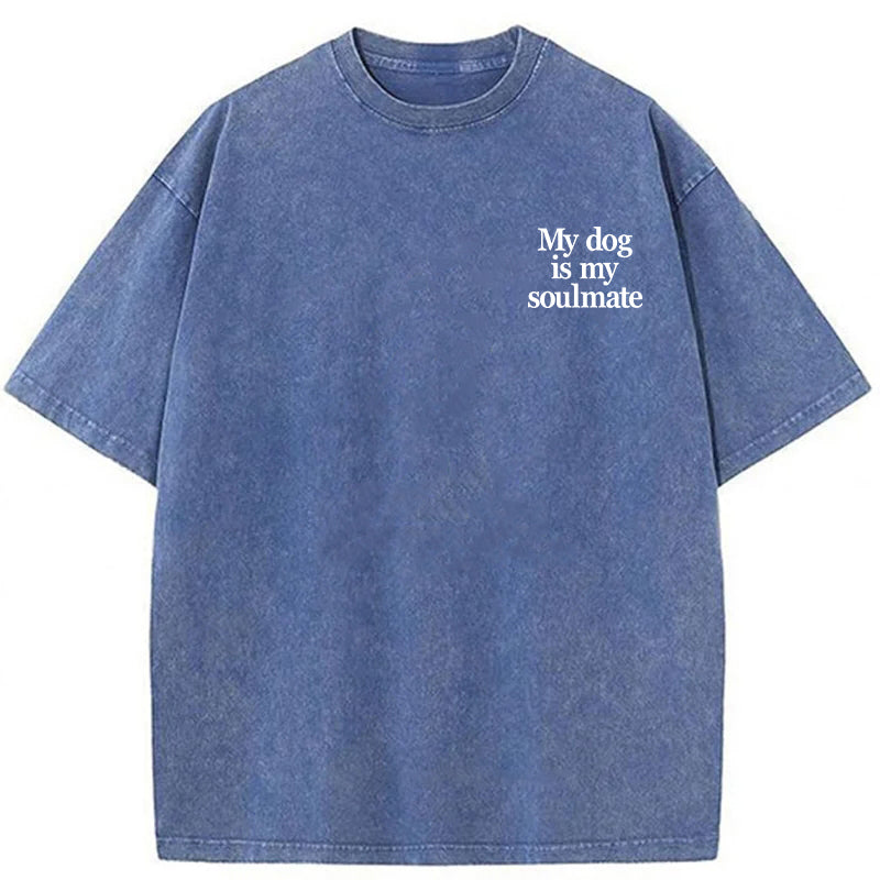 I Just Really Love My Dog Washed Unisex Tee