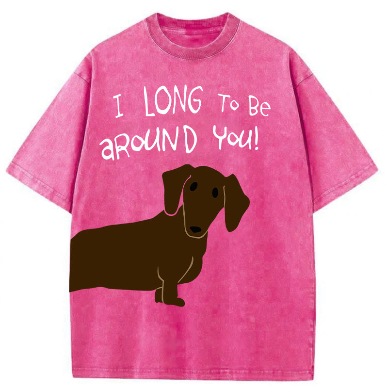 I Long To Be Around You! Washed Unisex Tee