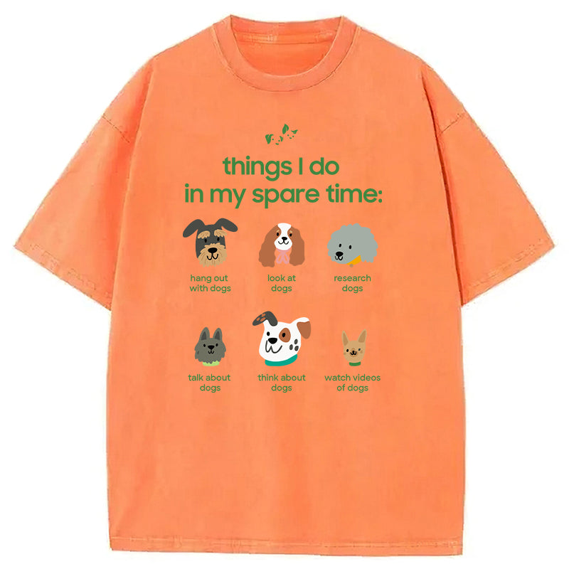 Things I Do In My Spare Time Washed Unisex Tee