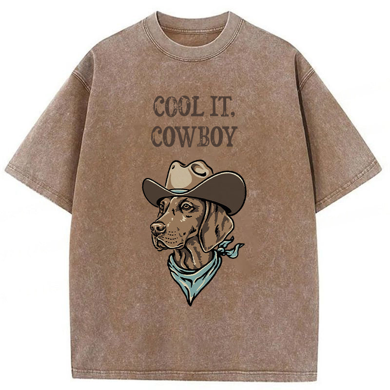 COOL IT COWBOY Washed Unisex Tee