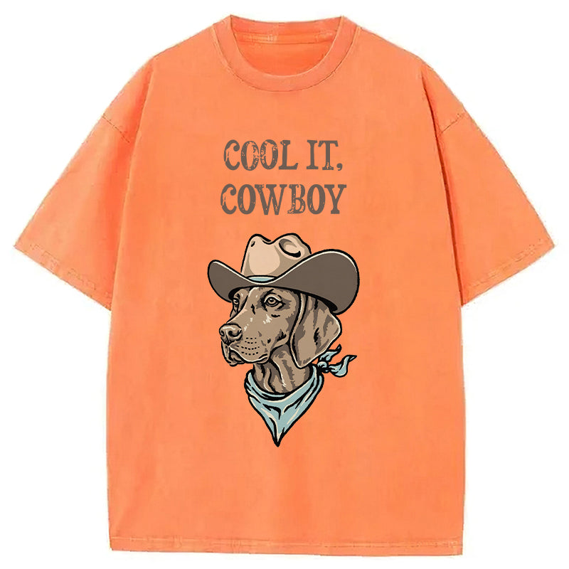 COOL IT COWBOY Washed Unisex Tee