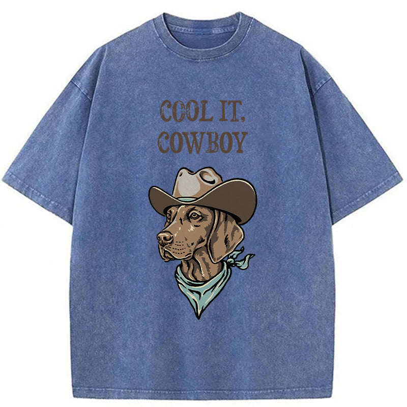 COOL IT COWBOY Washed Unisex Tee