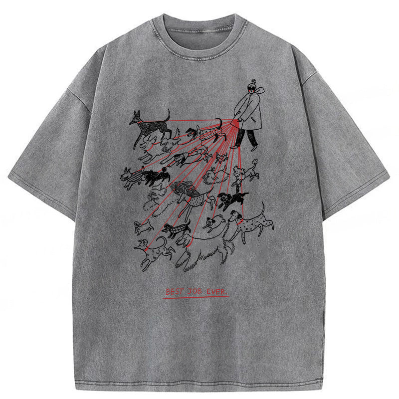 Best Job Ever Washed Unisex Tee