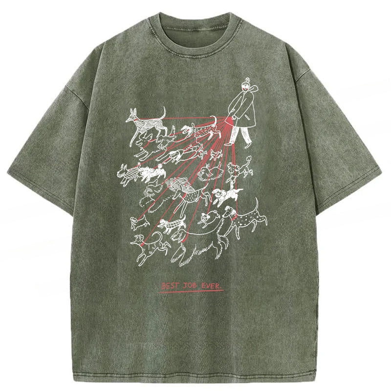 Best Job Ever Washed Unisex Tee